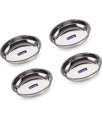 erum 4 Pcs Stainless Steel Steel Dessert Plate