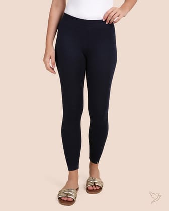 Cotton Ankle Legging - DeepNavy-S / DeepNavy