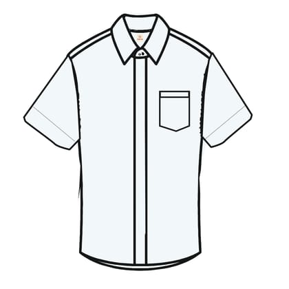 Regular collar half sleeves shirt-XS