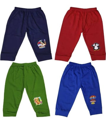 LITTLE PANDA Pack of 4 Baby Boys Cotton Blend Pyjama ( Multi Color )