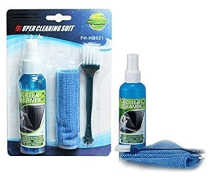 Lapster 3 in 1 Screen Cleaning Kit with Brush and Micro Cloth for PC, laptops, LCD led mobiles and TV (80ML)