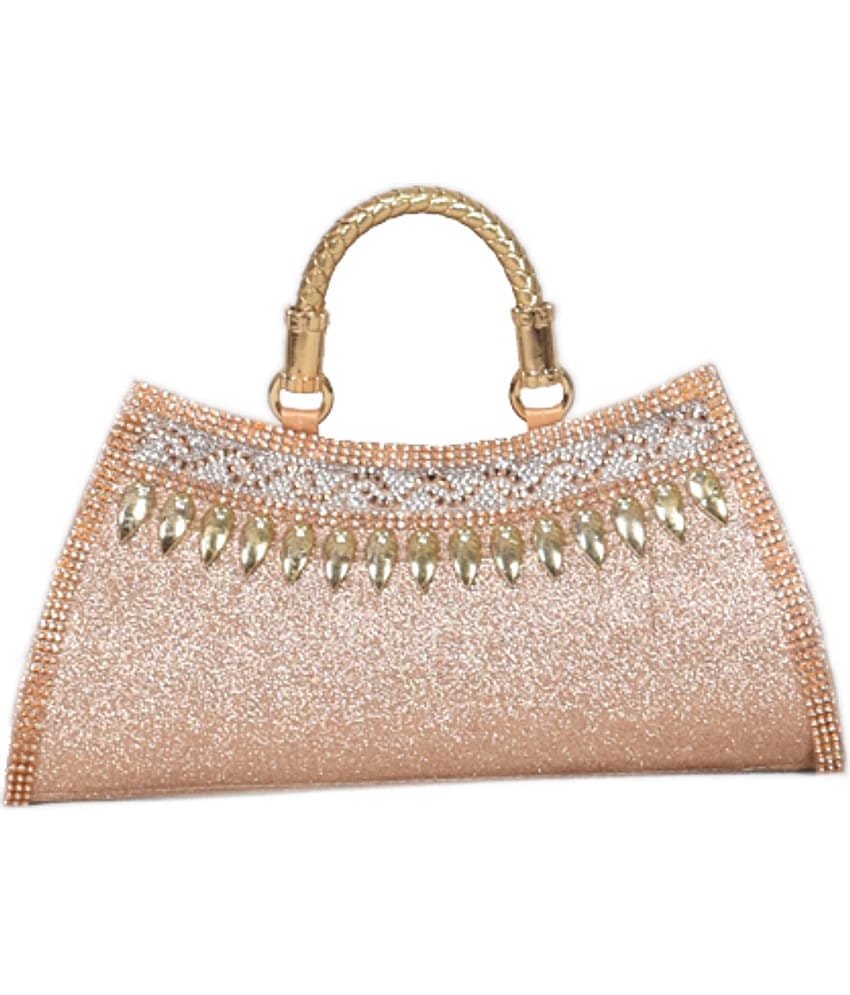 SUNESH CREATION Handheld Bag Fabric Set of 1 ( Beige )