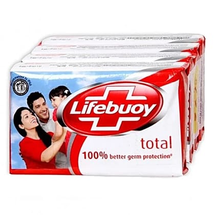 Lifebuoy Total Soap, 100% Stronger Germ Protection, 90 G (Pack Of 3)