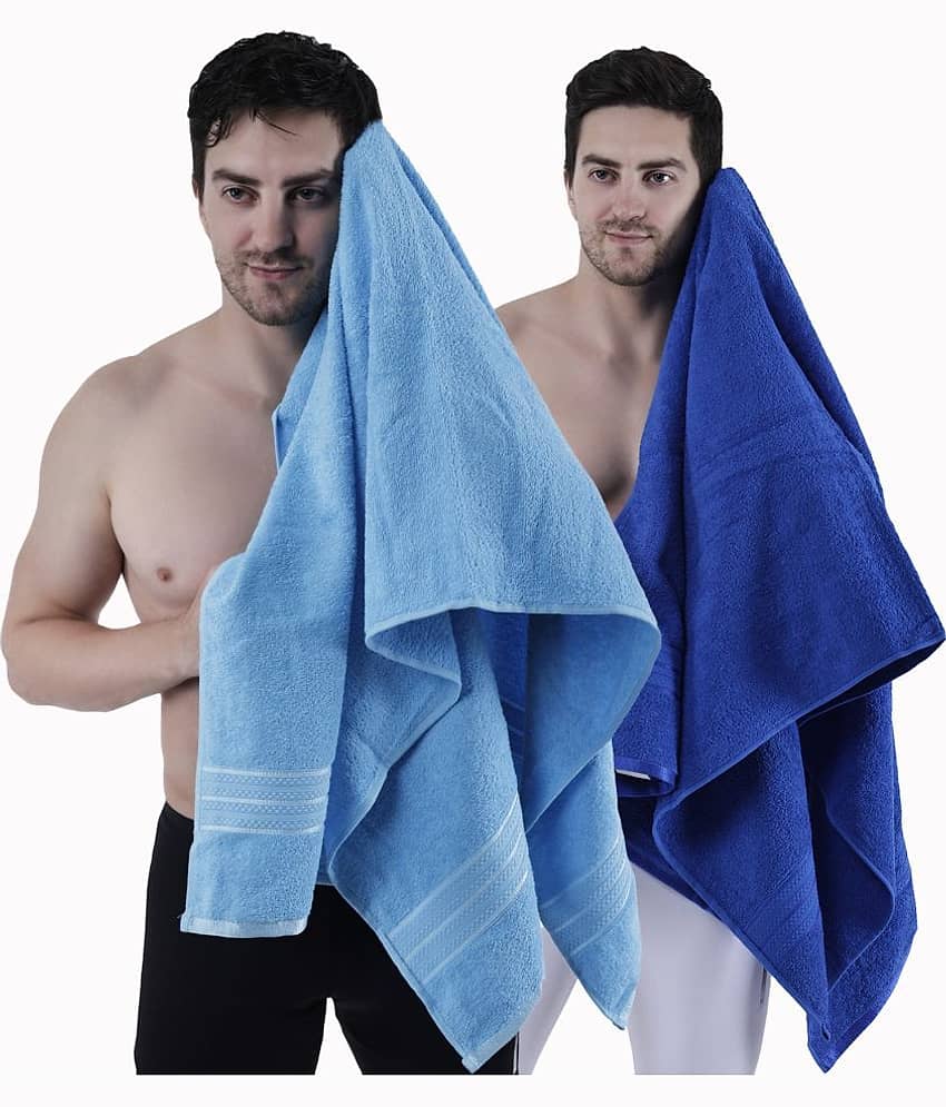 Dollar Cotton Solid 500 -GSM Bath Towel ( Pack of 2 ) - Multicolor