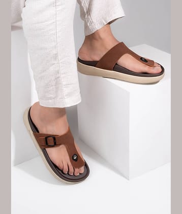 Fentacia Brown Men's Leather Slipper