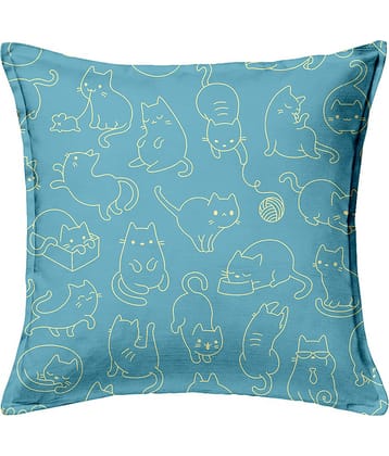 Houzzcode - Water Repellent Yellow Polyester Pillow Covers 40x40x3 ( Pack of 1 )