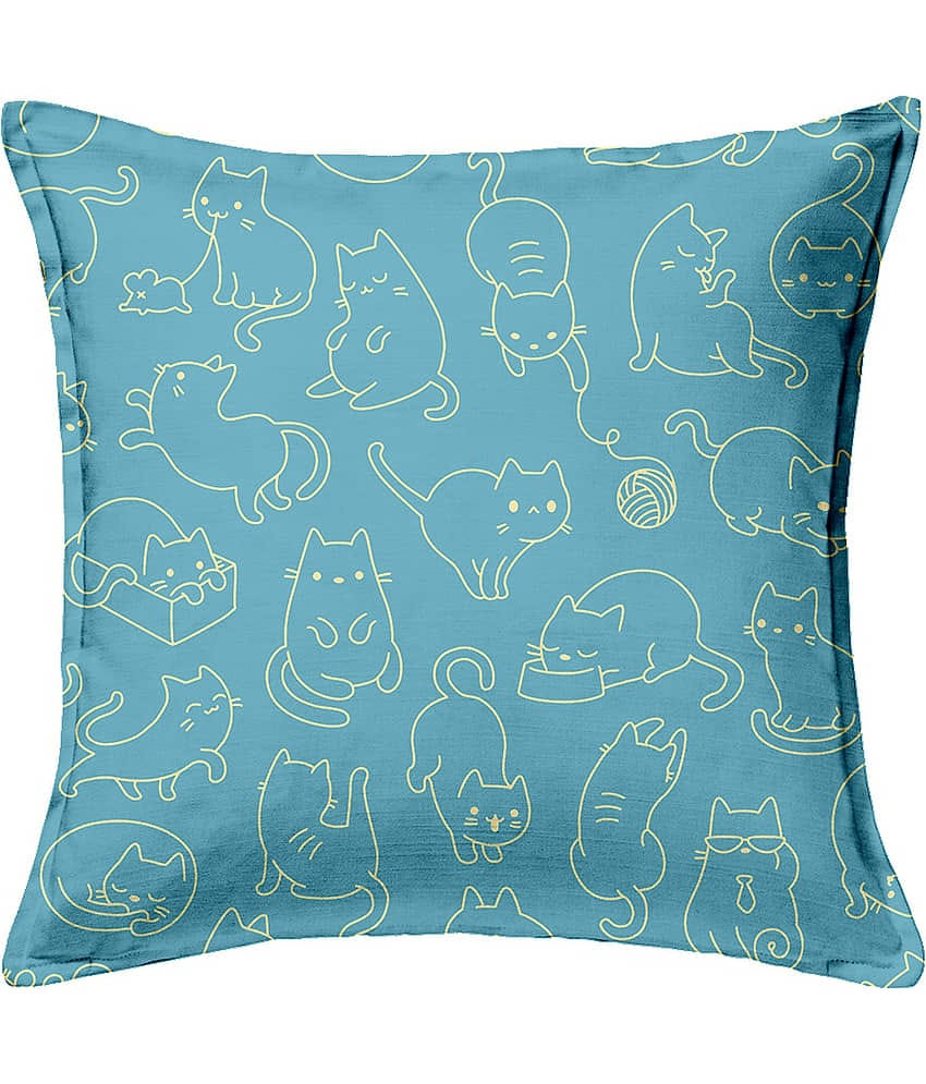 Houzzcode - Water Repellent Yellow Polyester Pillow Covers 40x40x3 ( Pack of 1 )