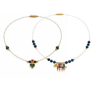 Invisible Chain 1 Layer, Dark Blue and Green Colour, 2 Qty