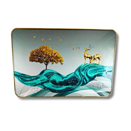 “Deer on Waves Scenery Wall Frame 12×18 in by Saadhya Decors – Don’t Buy Flat, Lifeless Prints! Choose This Elegant, Premium, Nature-Inspired Deer Art for Calmness, Luxury &amp; Modern Wall Décor.”