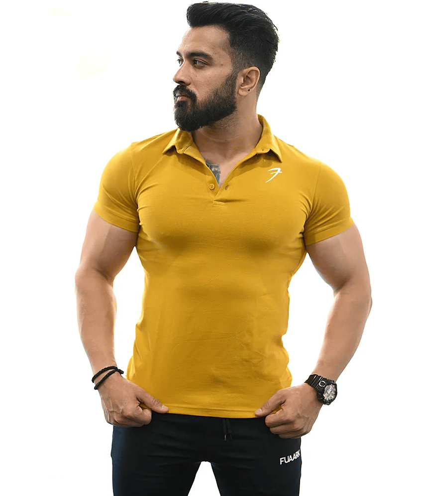 Fuaark - Navy Cotton Regular Fit Men's Sports Polo T-Shirt ( Pack of 1 )