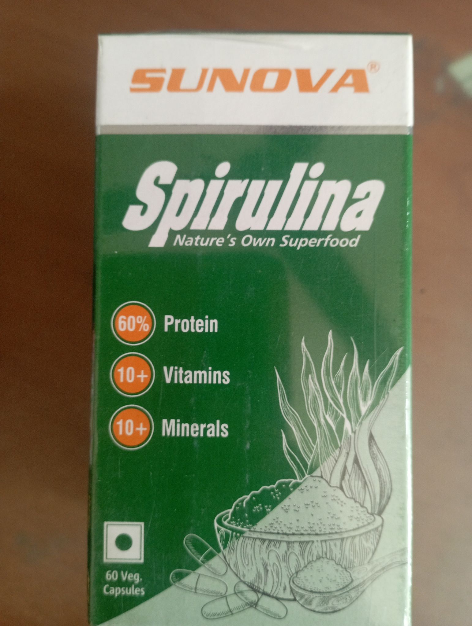 Sunova spirulina natures own superfood 60n