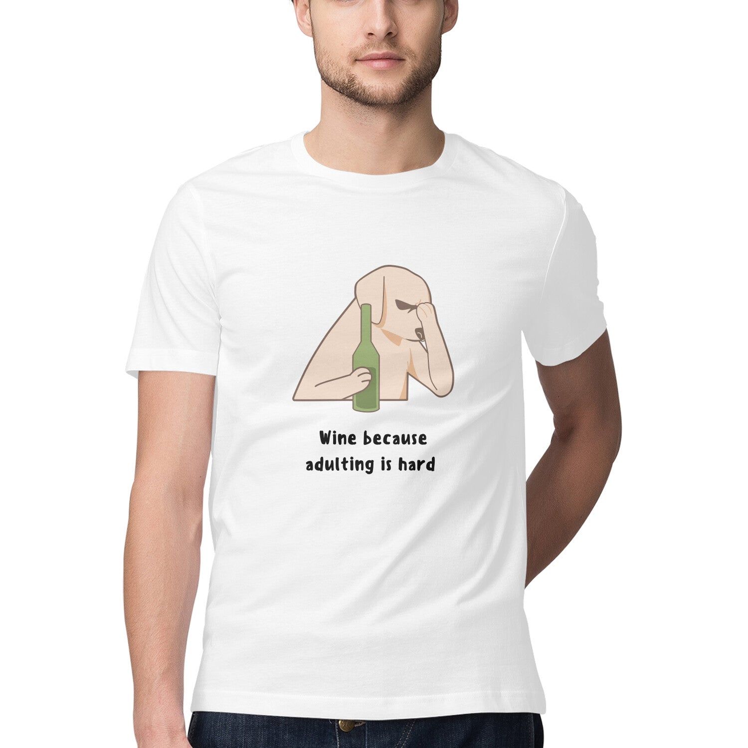 Unisex Adulting Is Hard Graphic Printed T-Shirt-XS