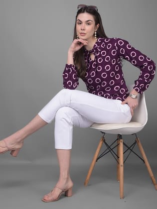 Purple Printed Top-XL / Purple