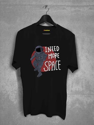 Mars with Space Suit T-shirt-Black / 4XL