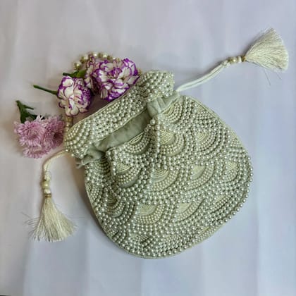 Bebo Pearl Potli (Grey)
