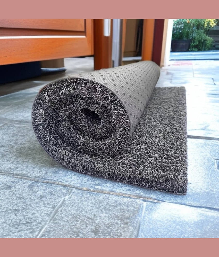 mopak decor Set of 1 Anti-skid Rubber Door Mat ( 60 X 45 cm ) Gray