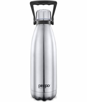 Pexpo 1800ml 24 Hrs Hot and Cold Flask, Echo Vacuum insulated Bottle (Pack of 1, Silver)