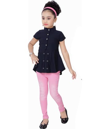 Arshia Fashions Pack of 1 Girls Denim Top With Jeans ( Blue )