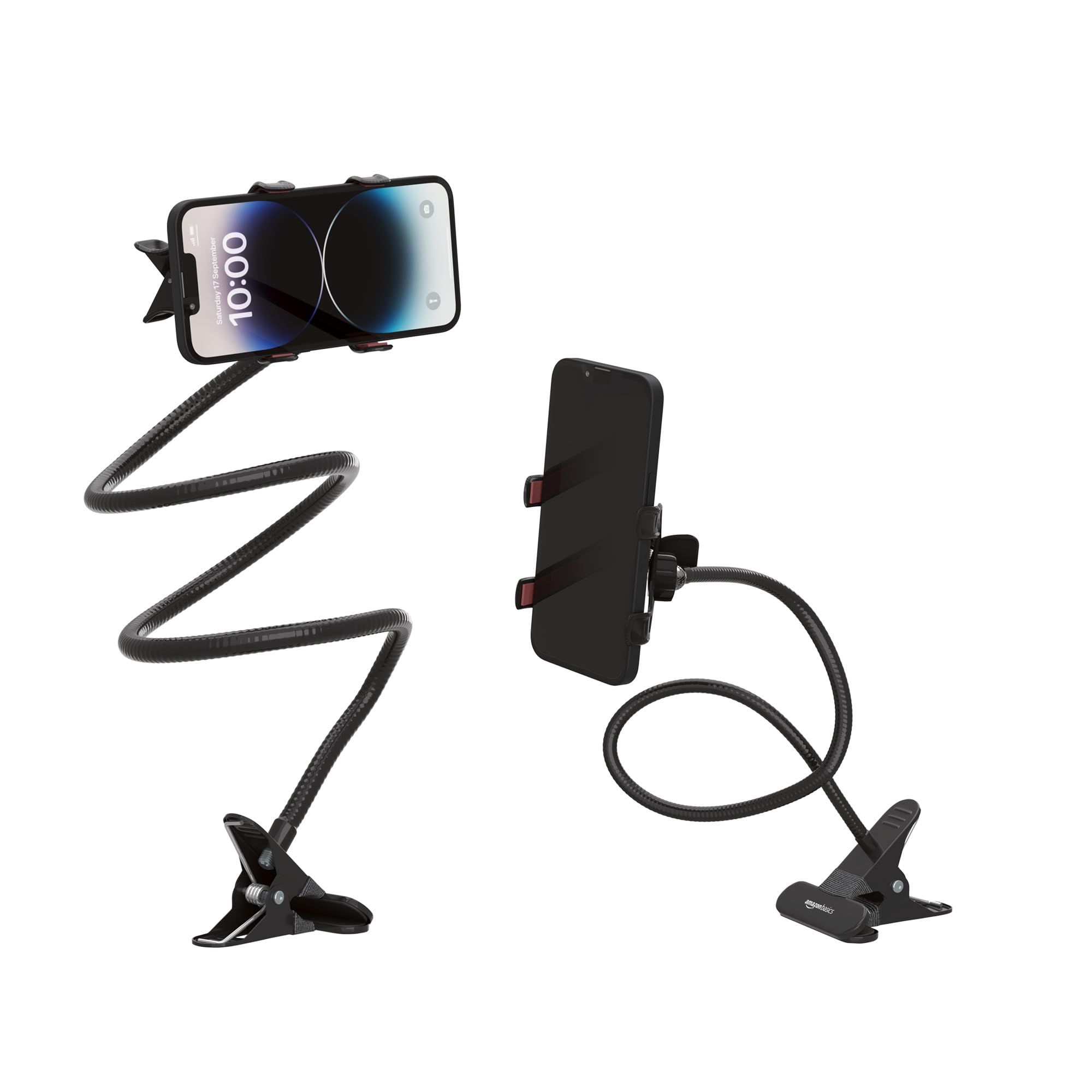 Amazon Basics Tabletop Stand for Mobile, Tablet and E-Reader, Clip Mount, Multi-Angle, Foldable, Lazy Bracket, Universal Compatibility Amazon Basics Tabletop Stand for Mobile, Tablet and E-Reader, Clip Mount, Multi-Angle, Foldable, Lazy Bracket, Universa