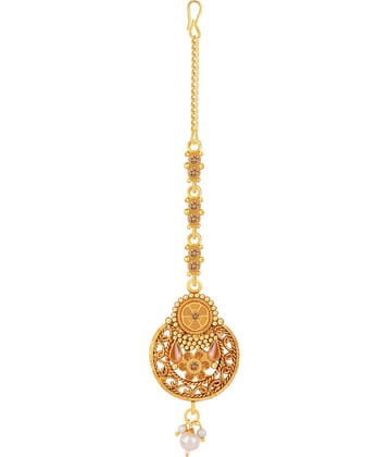 Exclusive Designe Traditional Gold Plated  Maang Tikka Jewellery For women Girl
