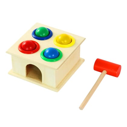 Wooden Hamster Game Toy Hammering Ball