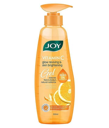Joy Vitamin C Gel | Glow Reviving & Skin Brightening Gel | With Orange Peel extract, Alpha-arbutin, Vitamin C | Anti Tan, Sun Protection, Dark Spots, Skin Nourishes | Oil Free, Quick Absorbi