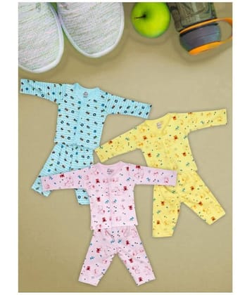Aatumn Kids Wear Pack of 3 Baby Boys 100% Cotton Tops & Bottoms Sets ( Multi )