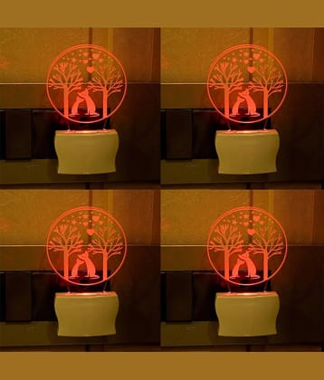 Somil - Multicolor Night Lamp ( Pack of 4 )