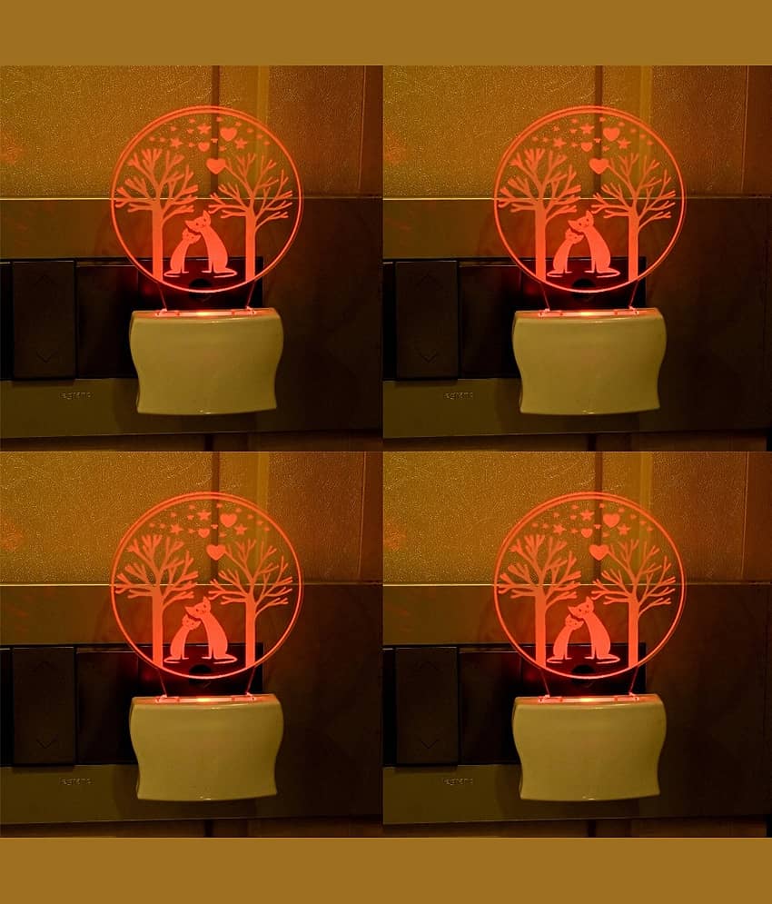 Somil - Multicolor Night Lamp ( Pack of 4 )