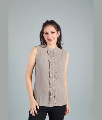Mantra Fashion Women's Polyester Regular Top ( Grey )