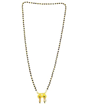 h m product Gold Plated Letest & Designer Mangalsutra For Women-100292