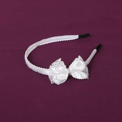 Women White Bow Headband