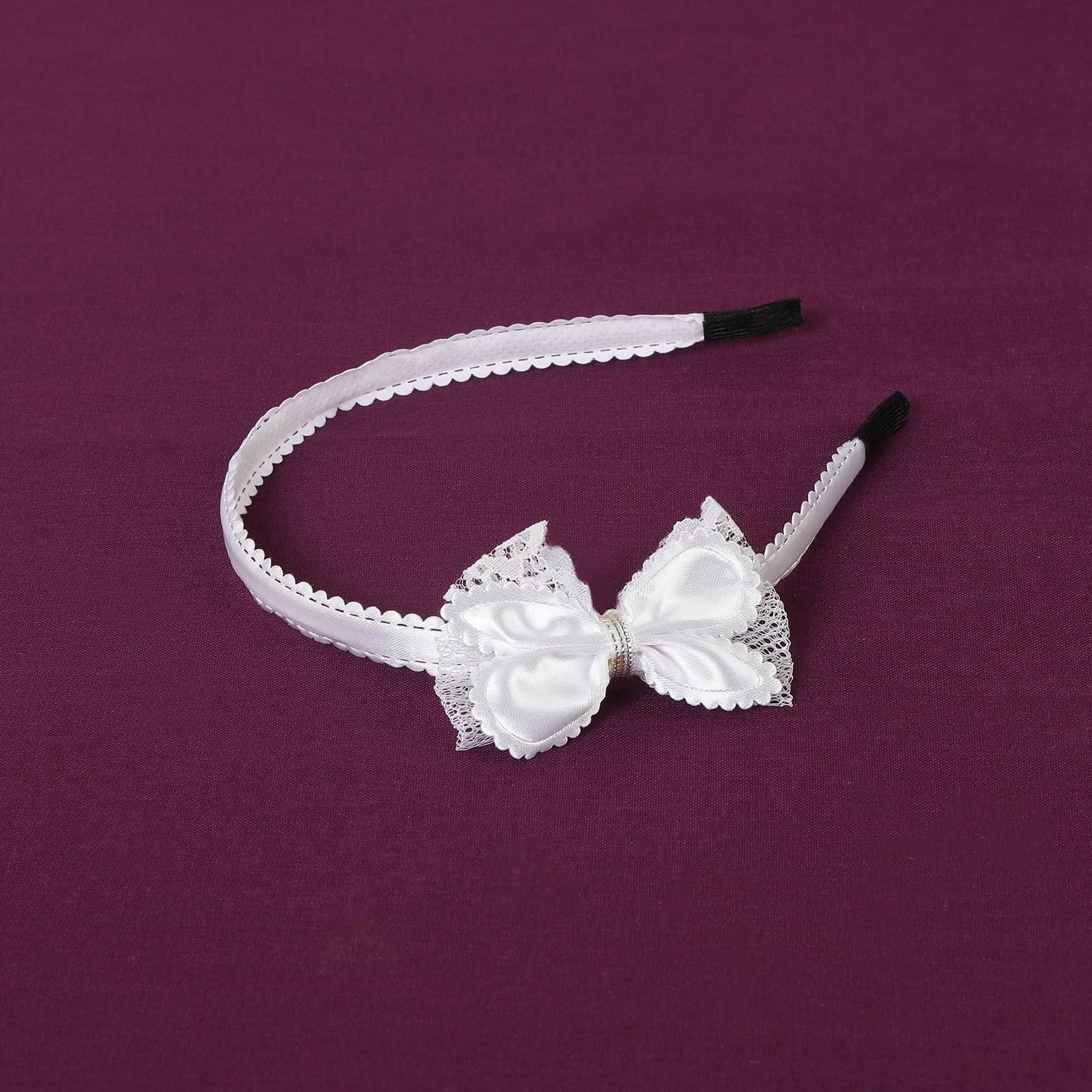 Women White Bow Headband