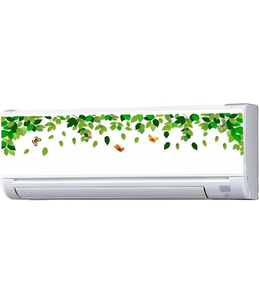 Asmi Collection Split AC Stickers Butterfly Leaves Wall Sticker ( 17 x 95 cms )