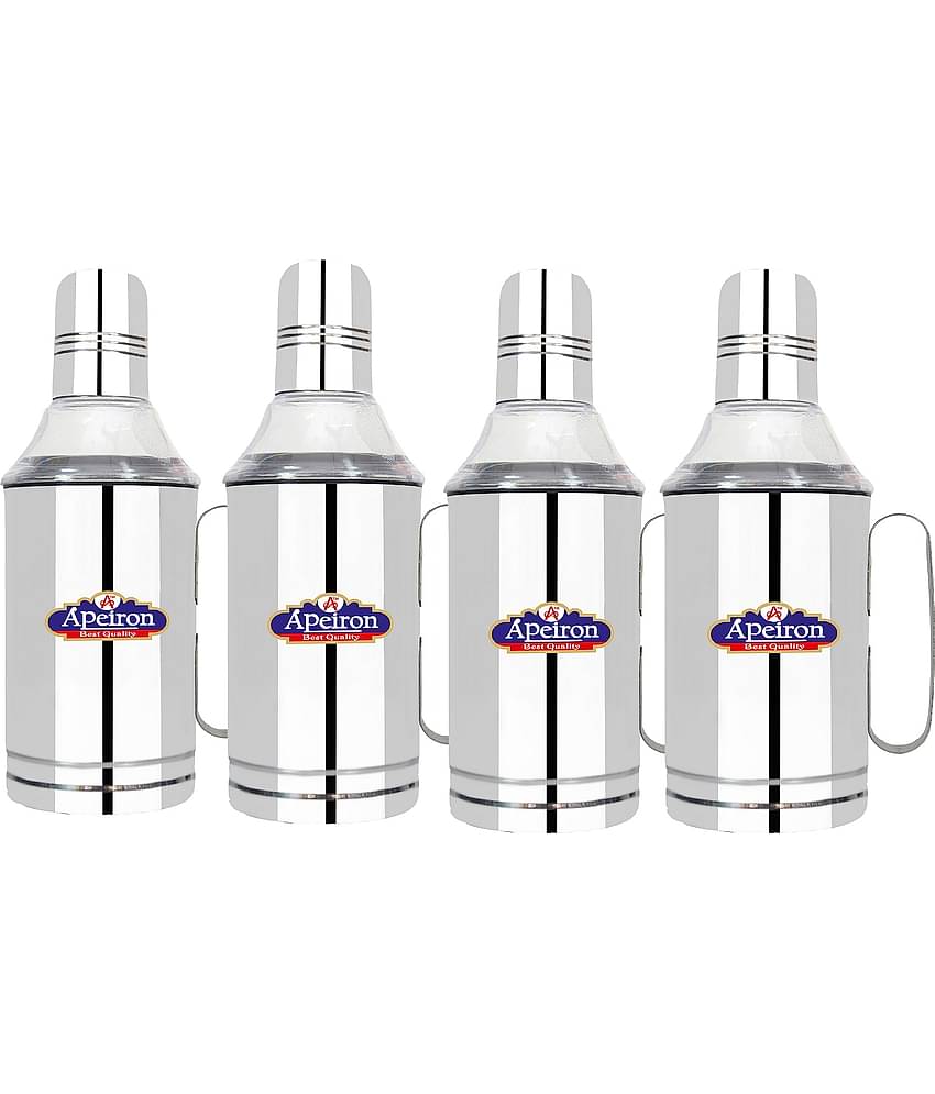 APEIRON OIL DISPENSER BLACK Steel Oil Container/Dispenser Set of 4 750 mL