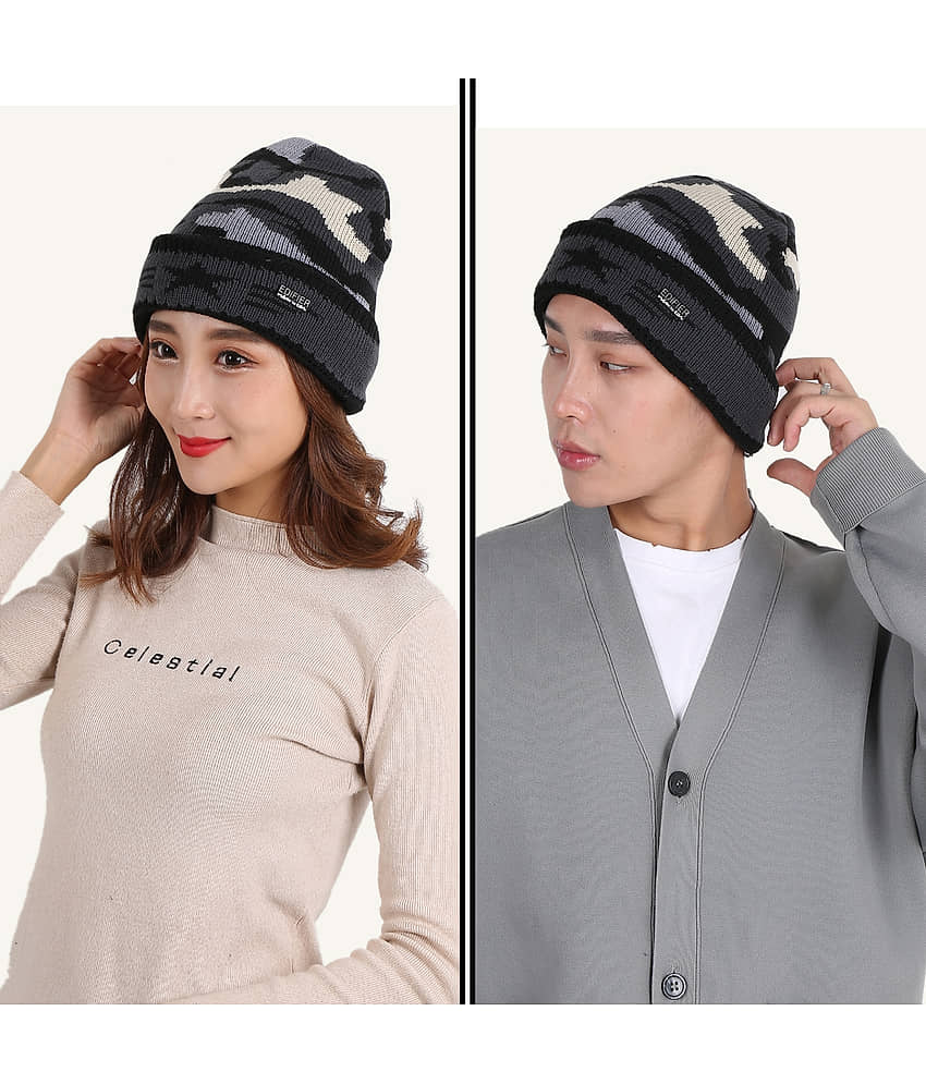 Edifier Woollen Winter Cap for Men & Women (Pack of 1)