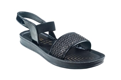 VKC Pride Ladies Black Sandal PU-Black/Sea Mist / 5