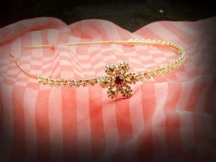 Gold Plated Metal Hair Band for Girls & Women