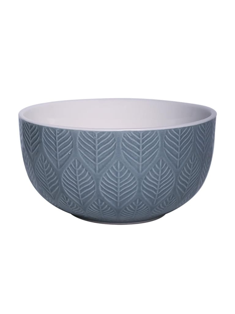 Lagoon Ceramic Bowl - 580Ml, Leaf Pattern