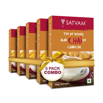 Satvam Tea Masala (5 * 100 Grams)|(Pack of 5)