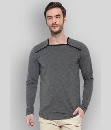 Glito Pack of 1 Cotton Blend Regular Fit Men's T-Shirt ( Grey )