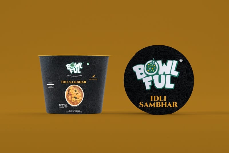 Bowlful Idli Sambar Cup - 50g Net, South Indian Classic Idli with Sambar