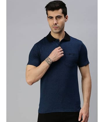 ONN - Blue Cotton Blend Regular Fit Men's Polo T Shirt ( Pack of 1 )