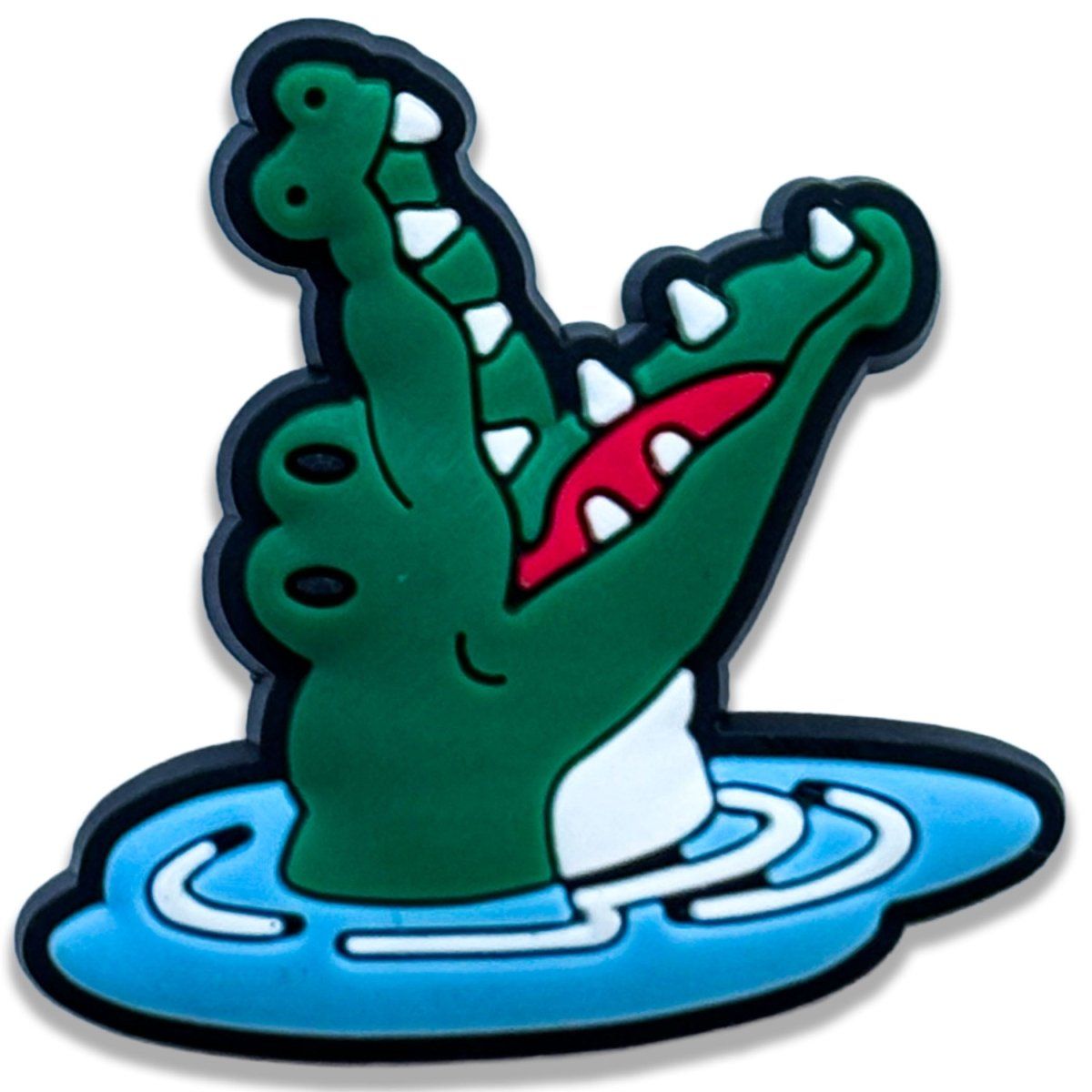 Cartoon Crocodile Shoe Charm – Splash Edition