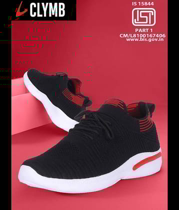 Clymb INDUS Black Men's Sports Running Shoes