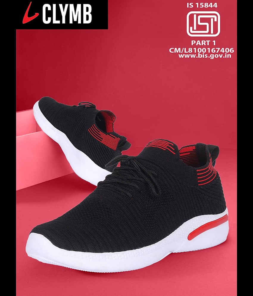 Clymb INDUS Black Men's Sports Running Shoes