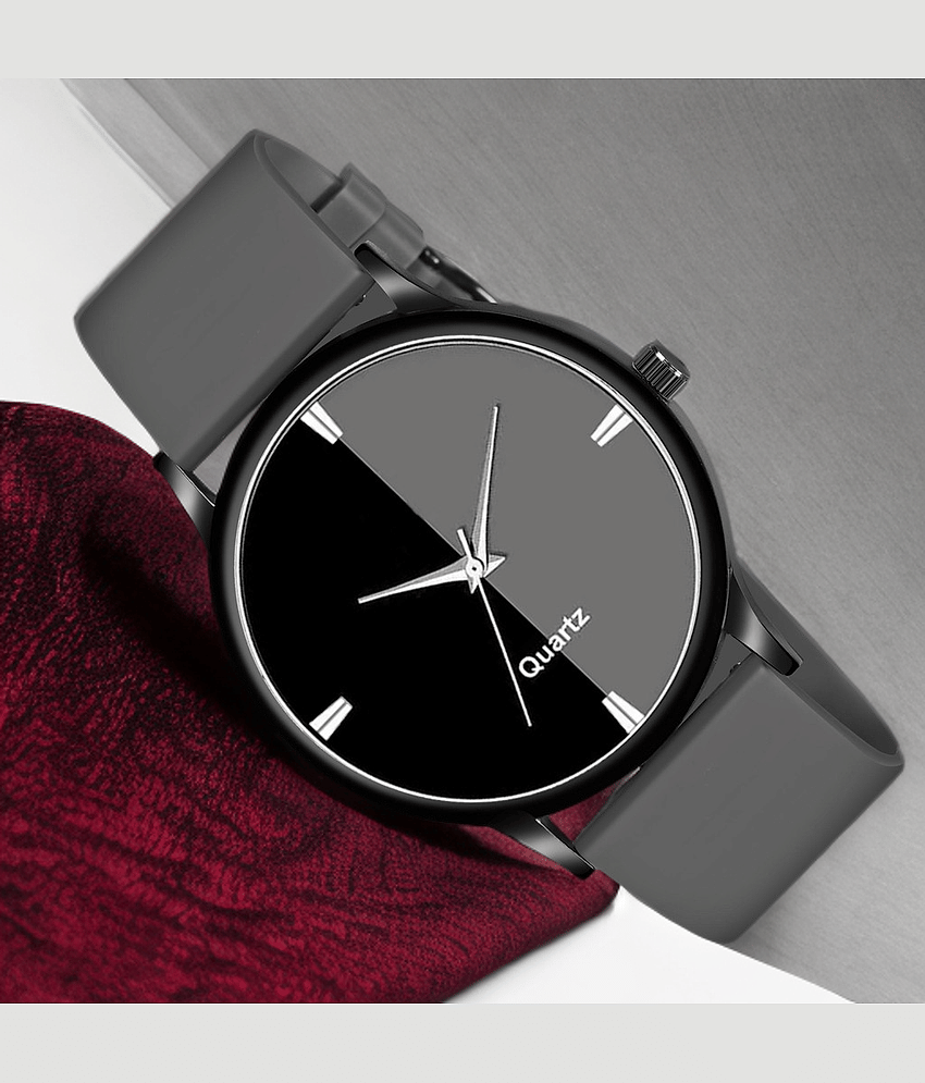Shivark Black Silicon Analog Men's Watch