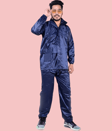 PP Kurtis Blue Polyester Men's Rain Suit ( Pack of 1 )