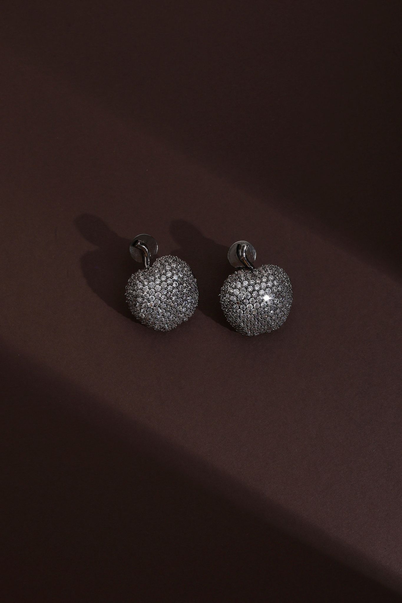 Valeria Silver Zirconia Stud Earrings-Zirconia