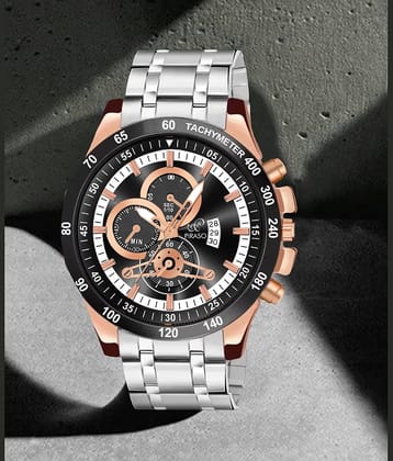 PIRASO Silver Stainless Steel Analog Men's Watch